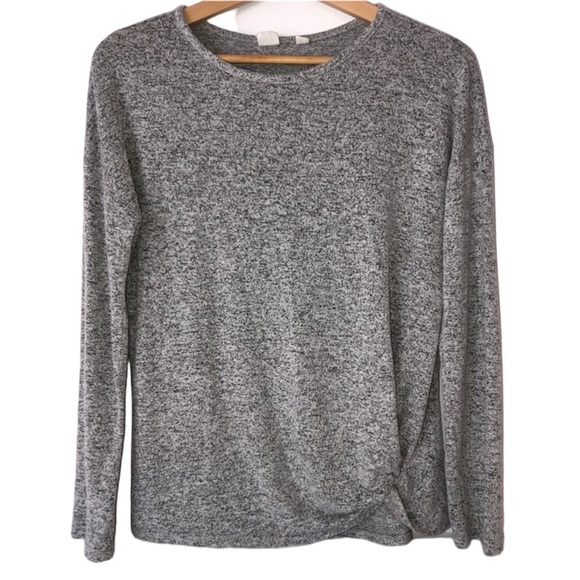 GAP Gray Long Sleeve Top with Twist front - Picture 1 of 10